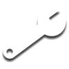 Wrench icon representing the ease of maintainability for Raymond electric side loader lift trucks