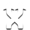 Double arrows crossing icon representing the easy maneuverability of Raymond electric tow tractors