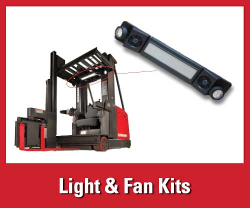 25% off featured warehouse safety products: forklift light and fan kits