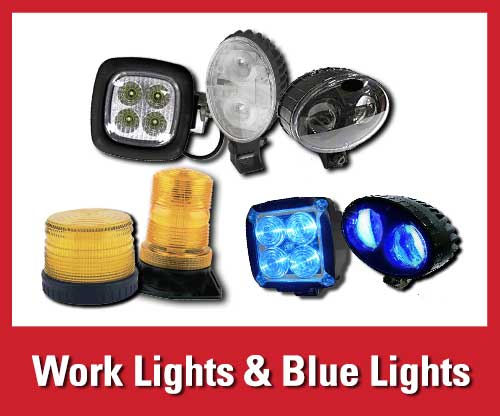 25% off featured warehouse safety products: LED work lights and blue work lights
