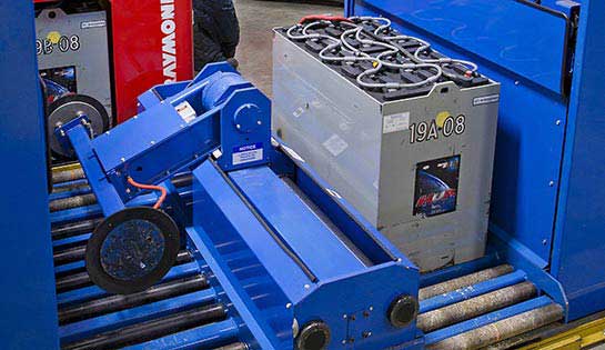 Pengate provides intelligent power solutions, including electric forklift battery handling systems.