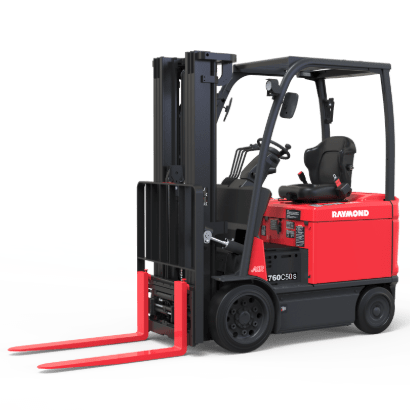Raymond 4760 sit-down counterbalanced forklift designed for indoor material handling, pallet transport, and warehouse operations